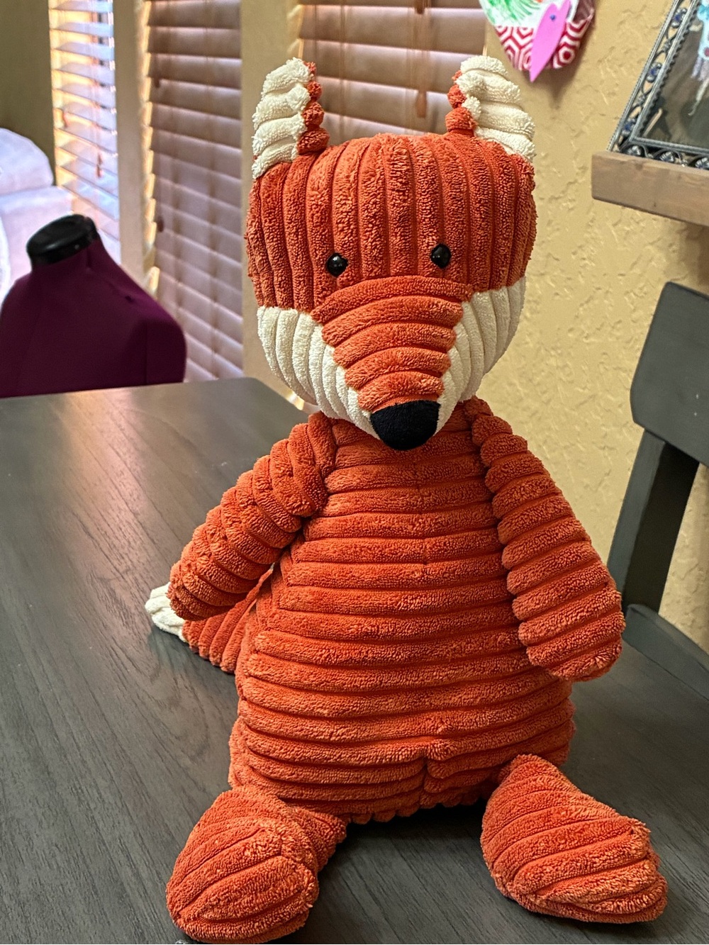 Jellycat 17" Cordy Roy Fox Plush London Corduroy Stuffed Animal Toy Orange - Picture 2 of 13
